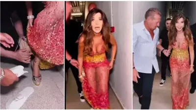 نانسي عجرم في كواليس حفل قبرص