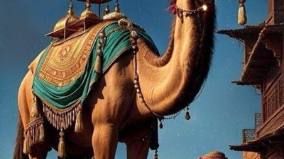 التاجر والابل
