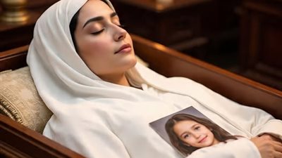 طلبت الأم أن يوضع معها صورة في النعش