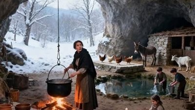 بعد ۏفاة زوجها طردوها مع أطفالها الأربعة… لكن ما فعلته داخل كهفٍ في الجبل صدم الجميع